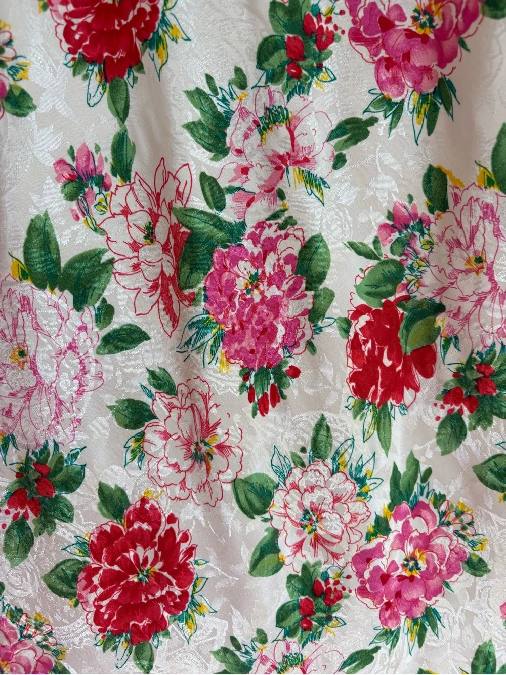 Vintage Victoria’s Secret Gold Label Floral Satin Lace Chemise/Slip Dress
